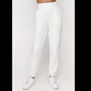 Smocked Brushed Fleece Jogger